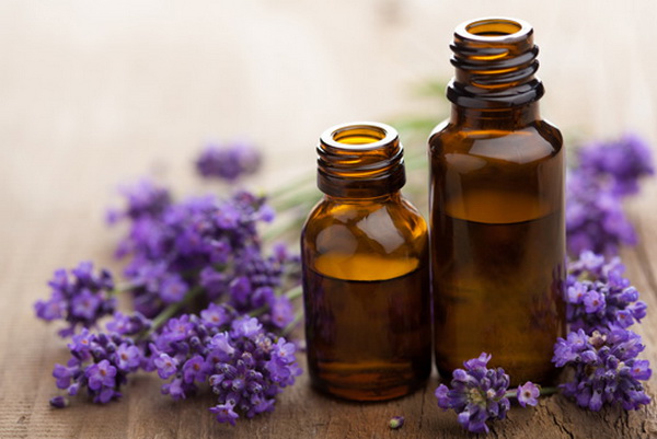 Aromatherapy bottles with lavender