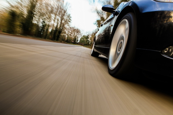 car driving on a road