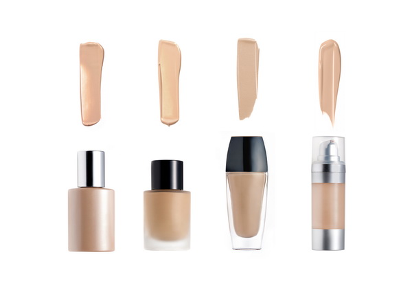different bottles of foundation