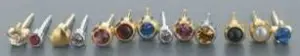 Assorted Caflon Birthstone studs