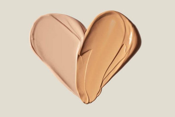 make-up concealer in a heart shaped