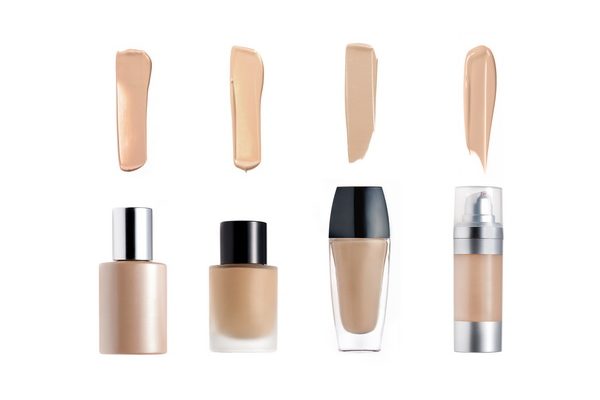 different bottles of foundation
