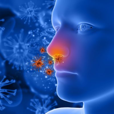 person with allergies