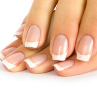 french white tip acrylic nails